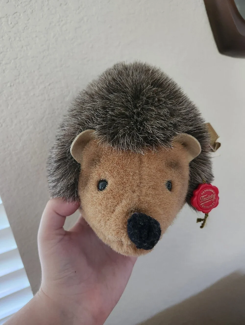 Hermann Teddy Brown Plush Hedgehog Stuffed Animal